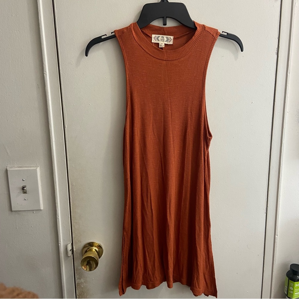 Pink Rose Mock Neck Tunic